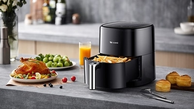 Cooking snacks in an air fryer is safe, fast and easy.