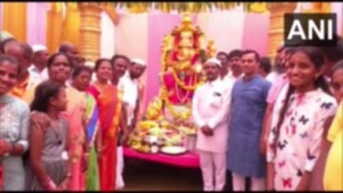 Residents participated in the pooja ceremony peacefully. (ANI) Residents participated in the pooja ceremony peacefully. (ANI)