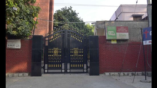 Sacred Heart School, Sarabha Nagar, was a prominent school in Ludhiana which remained shut on Thursday. (Gurpreet Singh/HT)