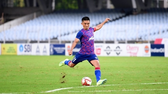 Bengaluru FC captain Sunil Chhetri(Twitter/bengalurufc)