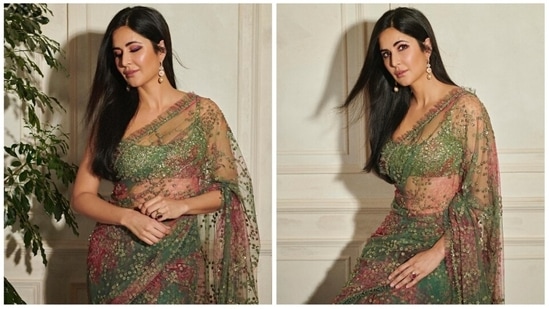 Several Bollywood A-listers graced the red carpet of the Filmfare Awards in fancy designer couture but the gorgeous Katrina Kaif made an appearance in a traditional contemporary saree by one of India's most celebrated designers Sabyasachi Mukherjee.(Instagram/@stylebyami)