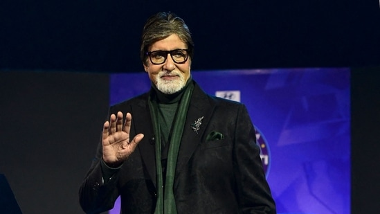 Amitabh Bachchan at the launch of season 14 of Kaun Banega Crorepati on August 3. (AFP)