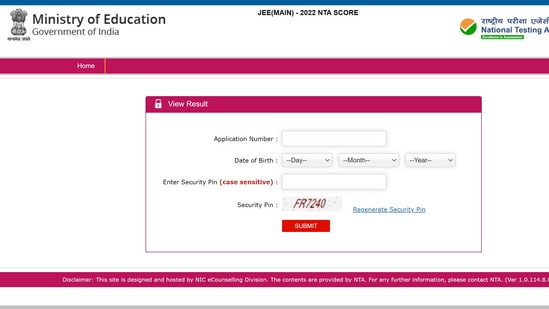JEE Main 2022 paper 2 result released at jeemain.nta.nic.in, direct link here
