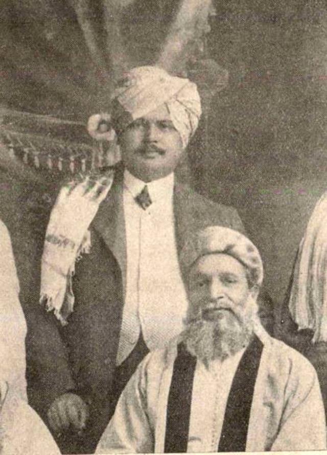 Subodh Chandra Basu-Mullick (standing) financed Bande Mataram. (HT Photo) Subodh Chandra Basu-Mullick (standing) financed Bande Mataram. (HT Photo)