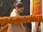 Deepika Padukone and Ranveer Singh during the Ganesh Visarjan hosted by the Ambanis. Deepika Padukone and Ranveer Singh during the Ganesh Visarjan hosted by the Ambanis.