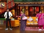 Kapil Sharma, Sumona Chakravarti and Kiku Sharda on The Kapil Sharma Show.