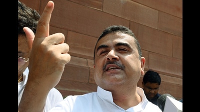 Leader of Opposition in West Bengal Assembly Suvendu Adhikari speaks to the media on his meeting with Union Home Minister Amit Shah, at the Parliament, in New Delhi on Tuesday. (ANI Photo) (ANI) Leader of Opposition in West Bengal Assembly Suvendu Adhikari speaks to the media on his meeting with Union Home Minister Amit Shah, at the Parliament, in New Delhi on Tuesday. (ANI Photo) (ANI)