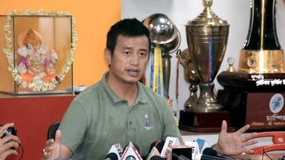 Former Indian football team captain Bhaichung Bhutia (Utpal Sarkar) Former Indian football team captain Bhaichung Bhutia (Utpal Sarkar)