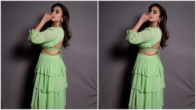 Huma played muse to fashion designer house Maivy and picked a silk summer dress for the pictures. (Instagram/@iamhumaq)