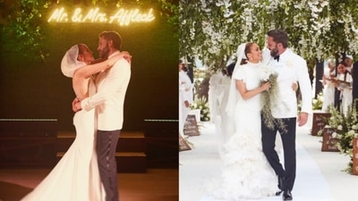 Jennifer Lopez posted new photos with Ben Affleck from their August wedding. Jennifer Lopez posted new photos with Ben Affleck from their August wedding.