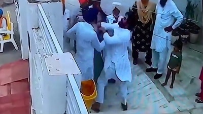 Video widely circulated online showing AAP MLA Baljinder Kaur being slapped by her husband at her residence. (Twitter)