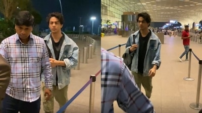 Shah Rukh Khan's son Aryan Khan at the Mumbai airport.