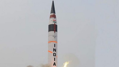 File photo of Agni-5 nuclear ballistic missile. India does not have a conventional ballistic missile to counter the rapidly growing arsenal of China.