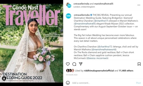 Fans loved Charithra Chandran's new bridal look. Fans loved Charithra Chandran's new bridal look. 