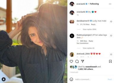 Virat Kohli shares a romantic post for Anushka Sharma. Virat Kohli shares a romantic post for Anushka Sharma.