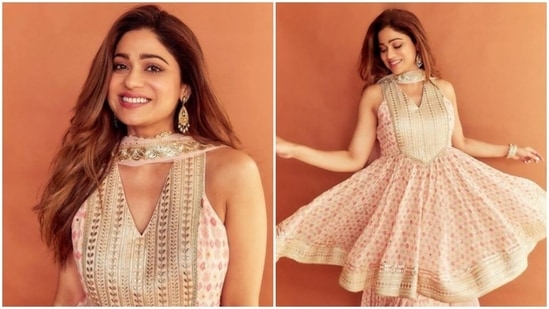 Shamita Shetty blends pink and positivity in a stunning gharara set