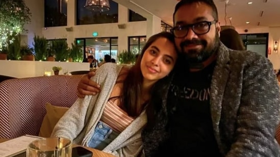 Aaliyah Kashyap poses with her father, Anurag Kashyap.