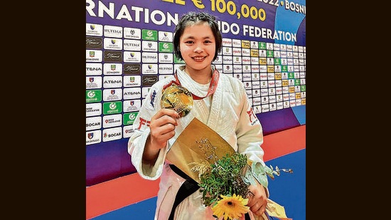 Last week, Chanambam won gold at the World Cadet Judo Championship in Sarajevo. She is India’s first-ever judo champion, in any category and in any age group (Cadet is 15-18 years). (PTI)