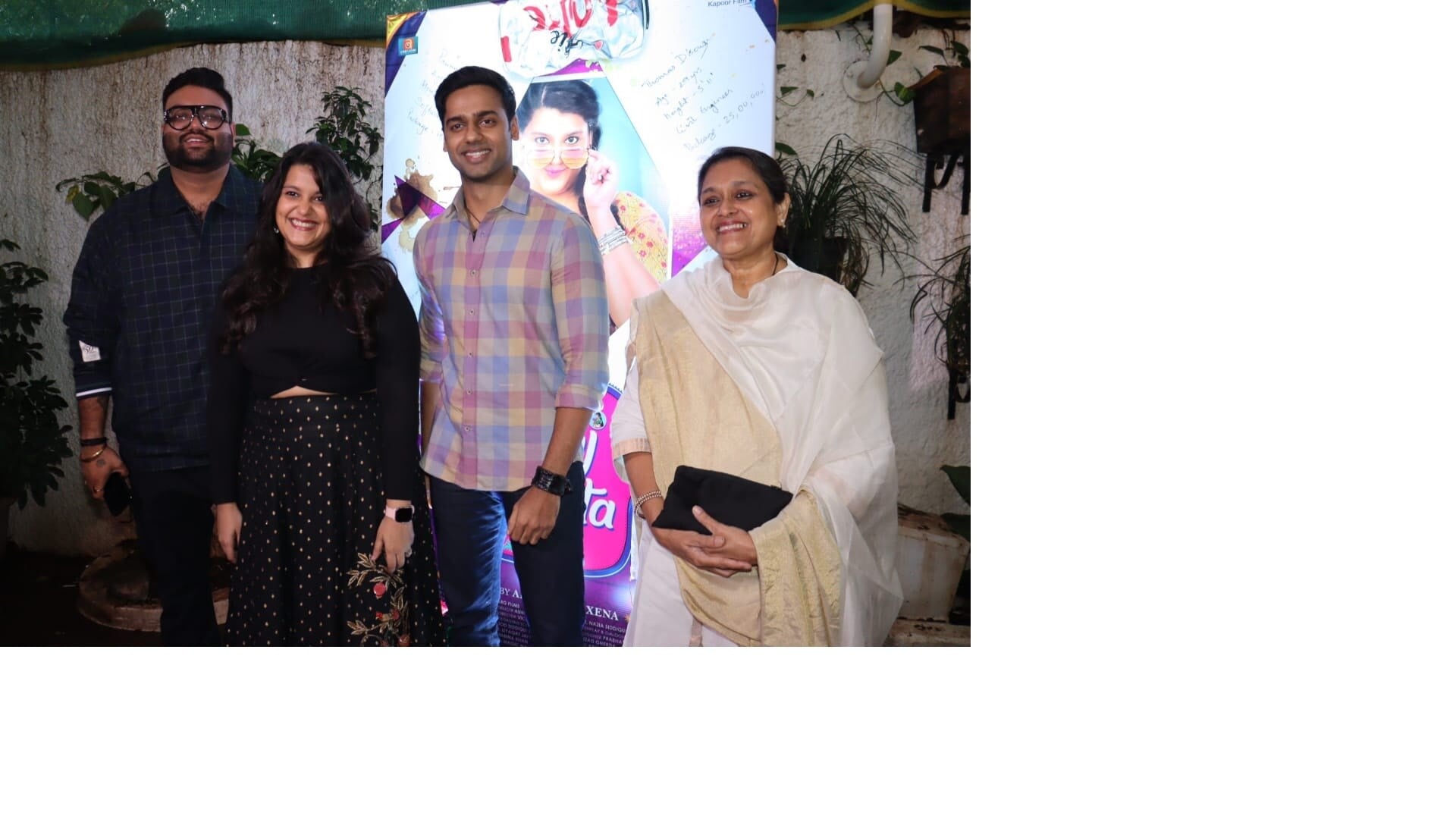 Abhishek Saxena with Saroj Ka Rishta actors Sanah Kapur, Gaurav Pandey and &nbsp;Supriya Pathak.&nbsp;