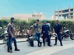 Shahid Kapoor, Ishaan Khatter and Kunal Kemmu pose for a photo. Shahid Kapoor, Ishaan Khatter and Kunal Kemmu pose for a photo.