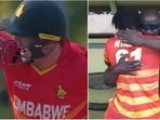 Zimbabwe's winning moments from 3rd ODI against Australia(Twitter/cricketcomau) Zimbabwe's winning moments from 3rd ODI against Australia(Twitter/cricketcomau)