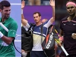 Novak Djokovic; Andy Murray; Rafael Nadal, Novak Djokovic; Andy Murray; Rafael Nadal,