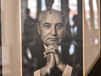 A picture of Mikhail Gorbachev displayed at the Gorbachev Foundation headquarters in Moscow.(AFP) A picture of Mikhail Gorbachev displayed at the Gorbachev Foundation headquarters in Moscow.(AFP)