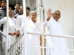 Bihar Chief Minister Nitish Kumar visits Janata Dal United (JDU) office ahead of party's national council meeting, in Patna. (Photo by Santosh Kumar /Hindustan Times)