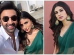 Actor Mouni Roy and the star cast of Brahmāstra: Part One - Shiva, including Alia Bhatt and Ranbir Kapoor, are busy promoting their upcoming film with full enthusiasm. The stars recently jetted off to Hyderabad and attended an event for the movie in the Ramoji Film City. Filmmaker SS Rajamouli also joined the trio for the occasion.(Instagram)
