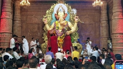 The Lalbaugcha Raja Sarvajanik Ganeshotsav Mandal (located at Putlabai Chawl), founded in 1934, installs the city's most famous Lord Ganesh idol called Lalbaugcha Raja. (ANI) The Lalbaugcha Raja Sarvajanik Ganeshotsav Mandal (located at Putlabai Chawl), founded in 1934, installs the city's most famous Lord Ganesh idol called Lalbaugcha Raja. (ANI)