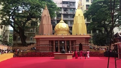 Ratnakar Kambli Jr's grandfather made the idol for the first time in 1935, paying tribute to the timeless spirit of Lalbaugcha Raja. (ANI) Ratnakar Kambli Jr's grandfather made the idol for the first time in 1935, paying tribute to the timeless spirit of Lalbaugcha Raja. (ANI)