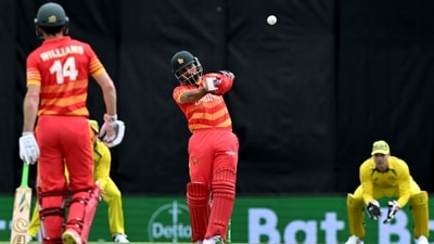 Zimbabwe batter Sikandar Raza in action against Australia (AFP) Zimbabwe batter Sikandar Raza in action against Australia (AFP)