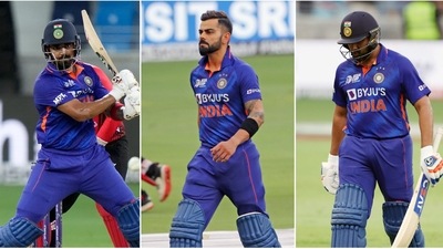 KL Rahul, Virat Kohli and Rohit Sharma KL Rahul, Virat Kohli and Rohit Sharma