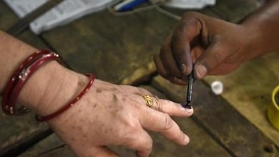 In the panchayat polls in 2021, SEC had introduced biometric system for voters’ identification and also electronic voting machines to check rigging. (HT PHOTO) (HT_PRINT) In the panchayat polls in 2021, SEC had introduced biometric system for voters’ identification and also electronic voting machines to check rigging. (HT PHOTO) (HT_PRINT)