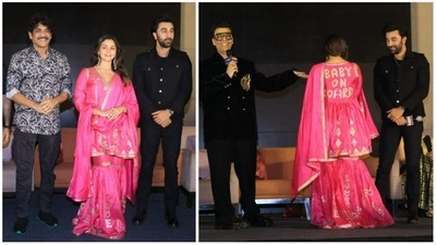 Alia Bhatt at Brahmastra event in Hyderabad. (Varinder Chawla) Alia Bhatt at Brahmastra event in Hyderabad. (Varinder Chawla)