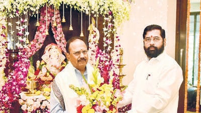 Maharashtra Chief Minister Eknath Shinde meets with National Security Advisor Ajit Doval, in Mumbai on Saturday. (ANI) Maharashtra Chief Minister Eknath Shinde meets with National Security Advisor Ajit Doval, in Mumbai on Saturday. (ANI)