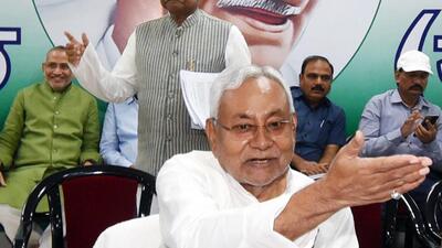 Bihar chief minister Nitish Kumar addressed the JD(U) state executive meeting in Patna on Saturday. (ANI) Bihar chief minister Nitish Kumar addressed the JD(U) state executive meeting in Patna on Saturday. (ANI)