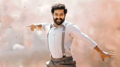 Jr NTR in a still from RRR. Jr NTR in a still from RRR. 