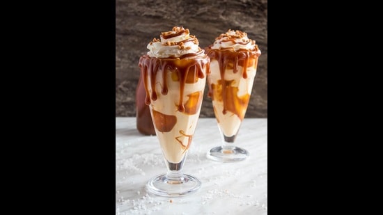 Salted caramel milkshake