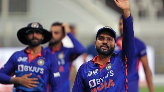 India's Rohit Sharma reacts after winning the Asia Cup 2022 Group A match between India and Hongkong (ANI)