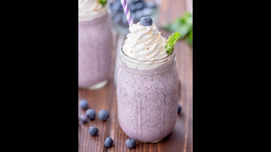 Blueberry milkshake