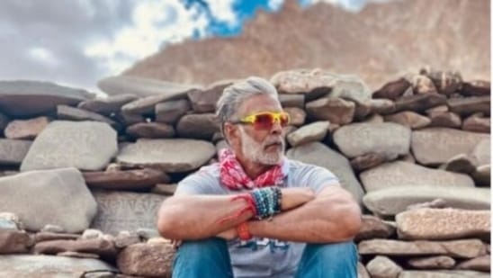 Milind Soman, ‘at 14000 ft above sea level’, treks in beautiful Ladakh(Instagram/@milindrunning)