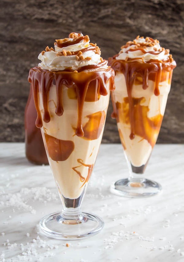 Salted caramel milkshake Salted caramel milkshake