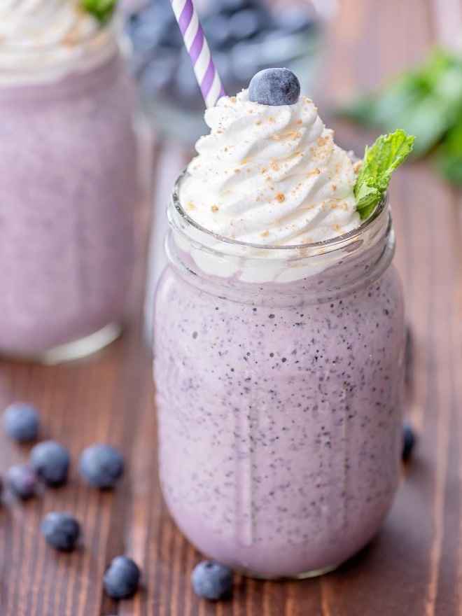 Blueberry milkshake Blueberry milkshake