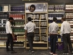 Liquor stores open at Delhi metro stations. (Hindustan Times) Liquor stores open at Delhi metro stations. (Hindustan Times)
