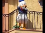Donald Duck signs to a hearing impaired kid at Disney World.&nbsp;