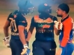 Rashid Khan and Danushka Gunathilaka get into a heated altercation.