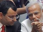 Businessman Cyrus Mistry and Prime Minister Narendra Modi.