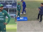 Babar Azam and Ravi Shastri at the toss Babar Azam and Ravi Shastri at the toss