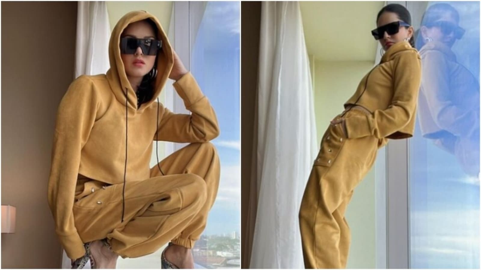 Sunny Leone is the coolest rapper in town in hoodie, joggers ...
